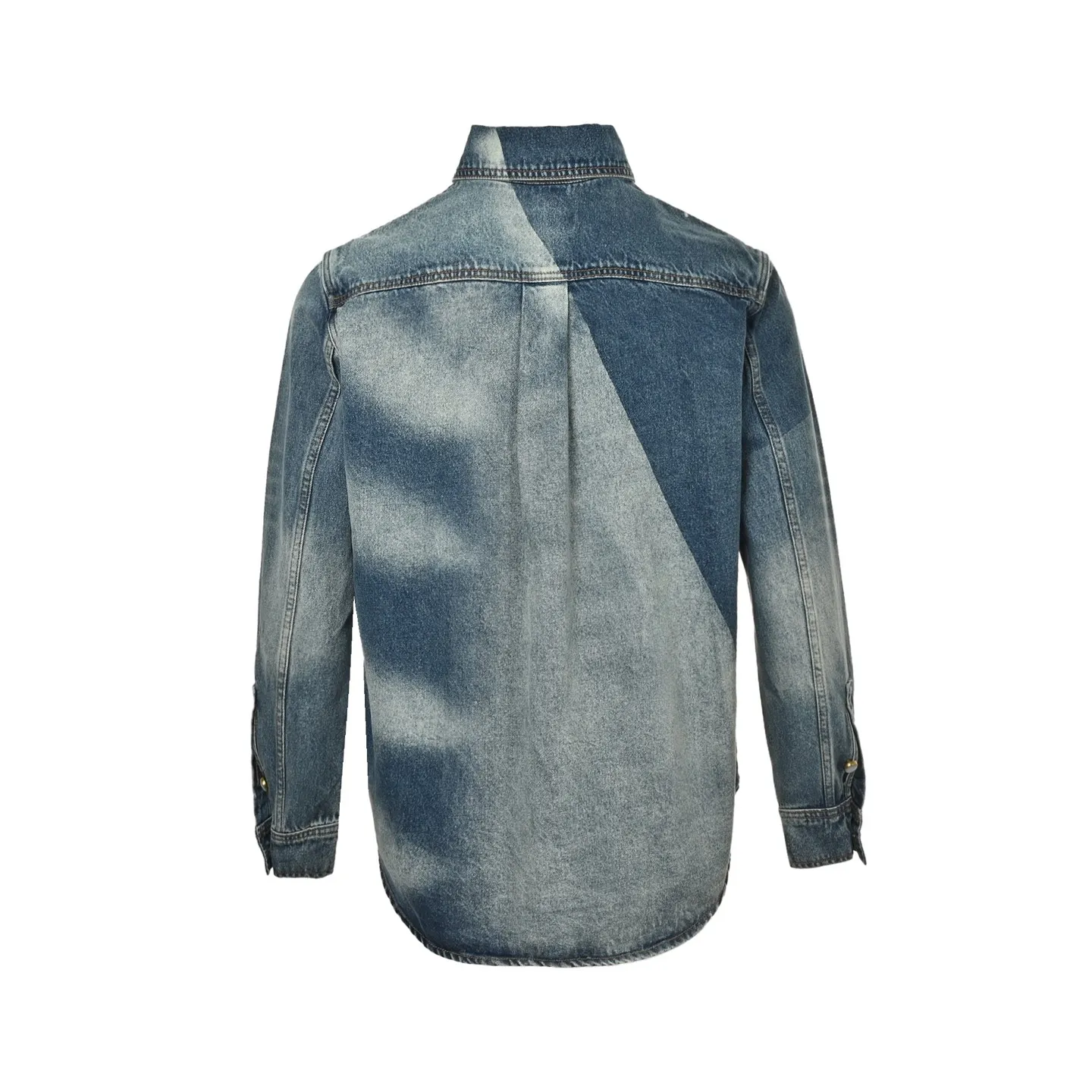 Louis Vuitton/Louis Vuitton 24Fw sun-faded washed denim jacket